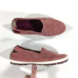 Cobb Hill Zahara Slip On Sneakers Womens Size 8M Pink Perforated Leather CBY22CO